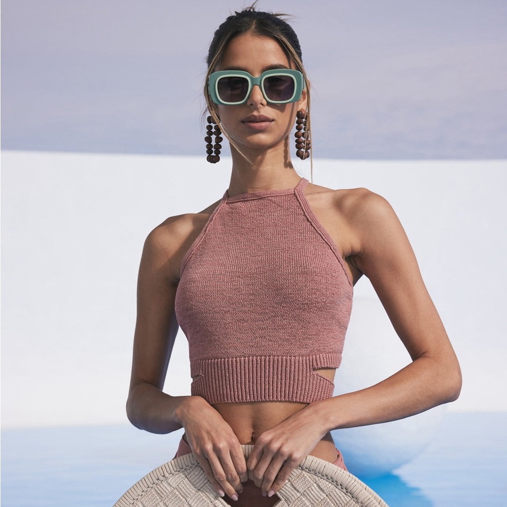Cult Gaia Nan Knit Halter Top in Jaipur - Size Small